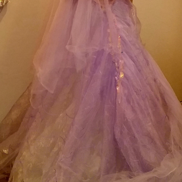 Sample Gown - RITIKA Lavender Lehenga Saree Wedding Ballgown Set - Picture 15 of 16